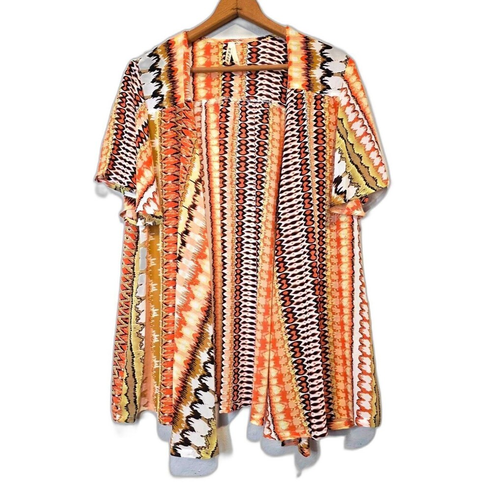 NWT Roper Western Kimono Cardigan Top Semi Sheer Southwestern Open Front Size XL